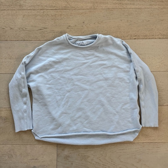 Frank & Eileen Anna Long Sleeve Capelet Triple Fleece Saltwater Blue Size Small - Picture 3 of 8